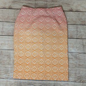 NWOT Pink and Orange Ombre Pencil Skirt